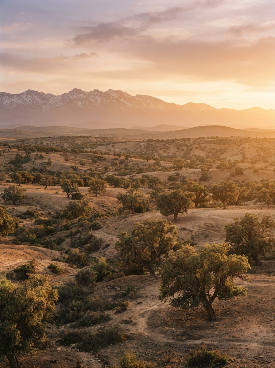 Paysage marocain, arganeraie